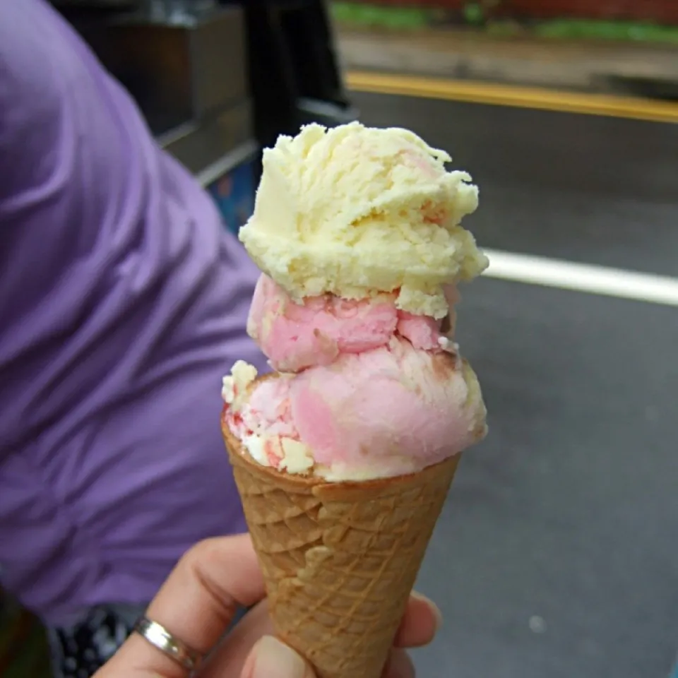 Homemade Ice Cream from Street Vendor - Multiple flabours like chocolate, mango, vanilla, strawberry, atap seeds, corn etc|Yvonne Limさん