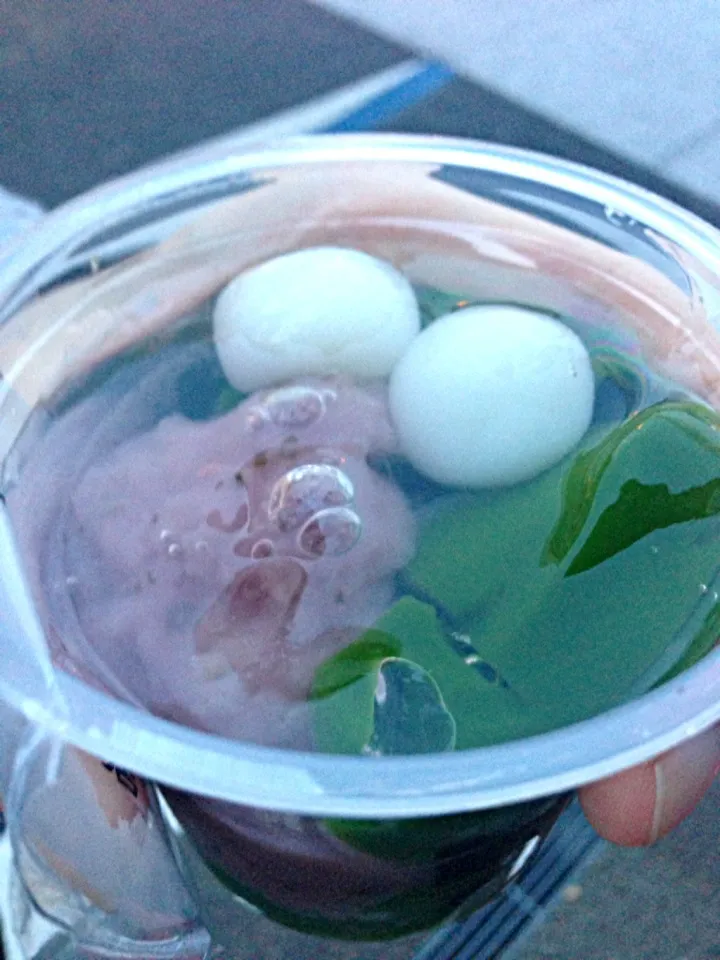 Green Tea, Red Bean Paste and Rice Ball Jelly|willklhさん