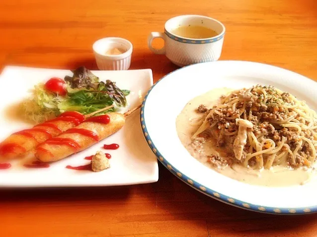 カフェのランチ|がちゃぴんぐーすさん