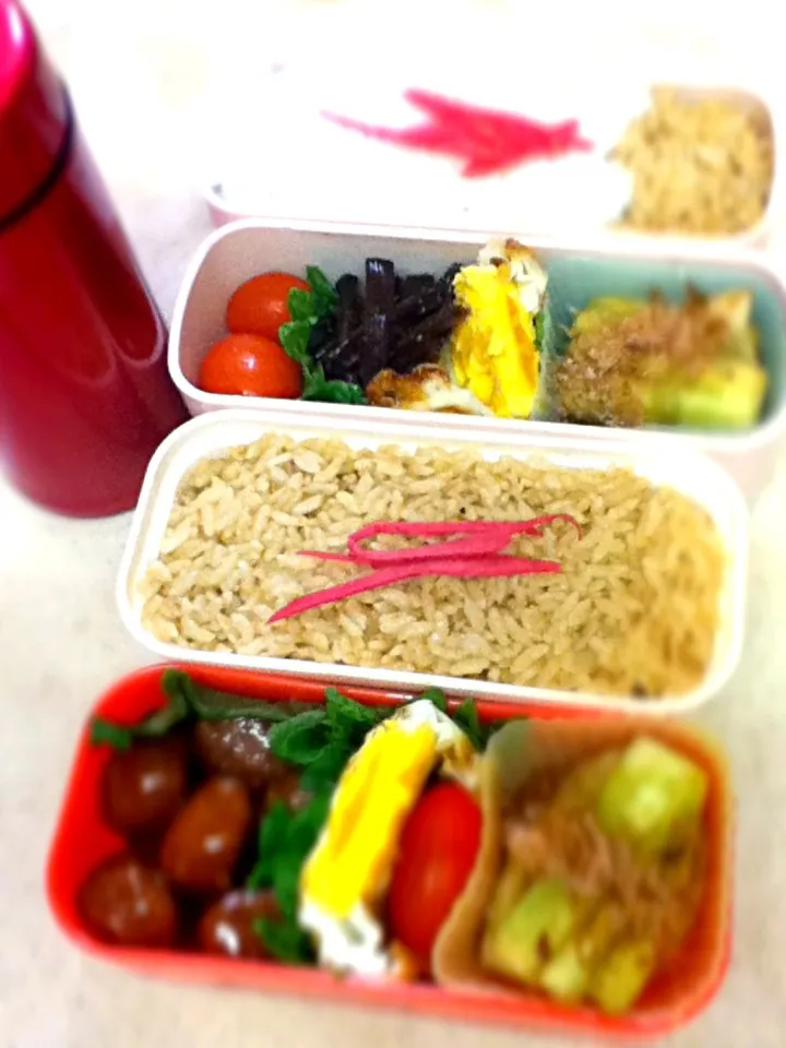 今日のJK&OL弁当はカレー炒飯。 Today's lunch box is curry flavored fried rice.|hoppycowさん