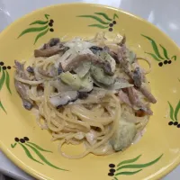 Snapdishの料理写真:クリームパスタ|しずかさん