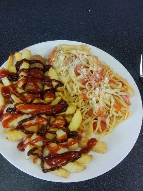 linguine with french fries|karenyuenさん