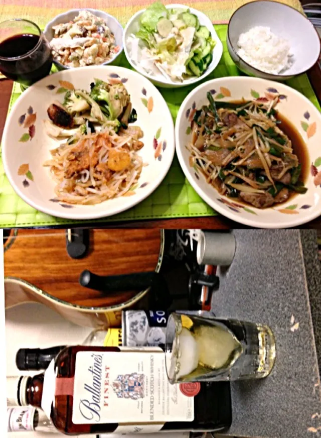 Snapdishの料理写真:🍚家ご飯&ナイトキャップ🍸|マニラ男さん