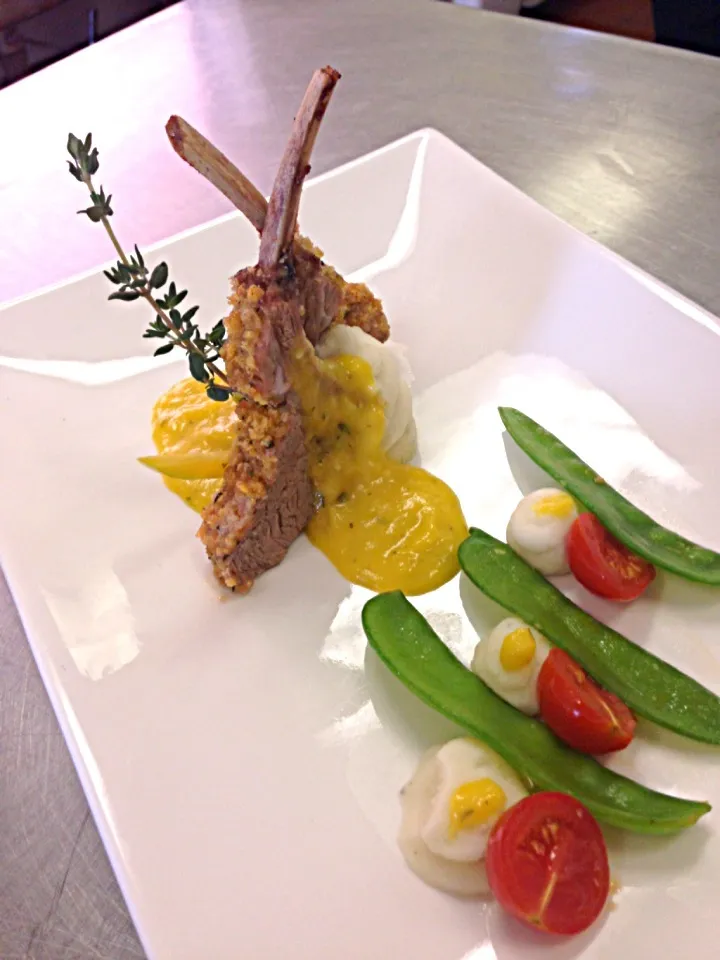 French Rack of Lamb/ Mango sauce|Edgar Rodriguezさん