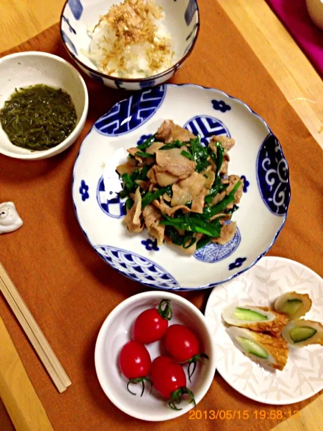 豚バラとにら炒め 簡単だけど、ご飯もすすむ 晩ご飯|ちかさん