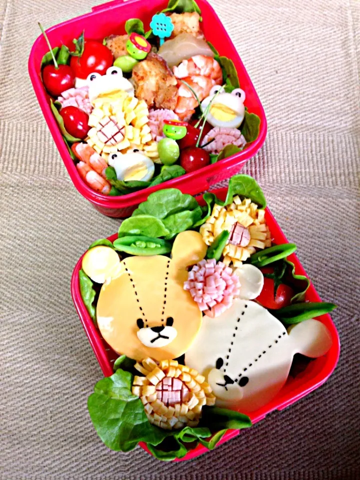 ルルロロサンドイッチ弁当|富士子🍒🐰🍓さん