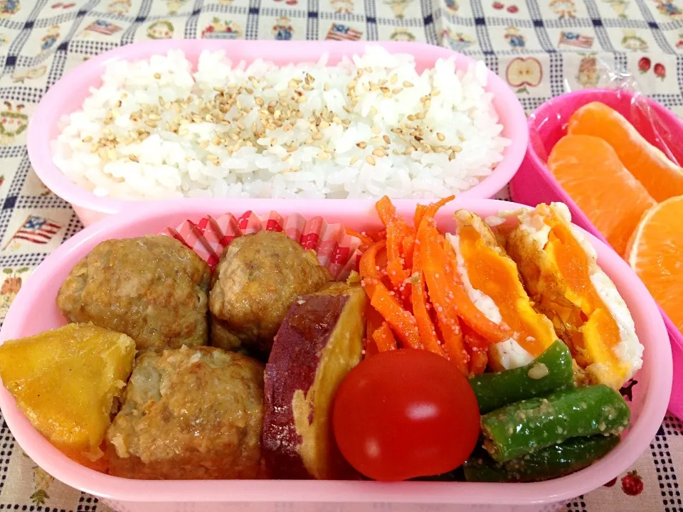 さつまいも入り肉団子の甘酢あん弁当|yukoさん