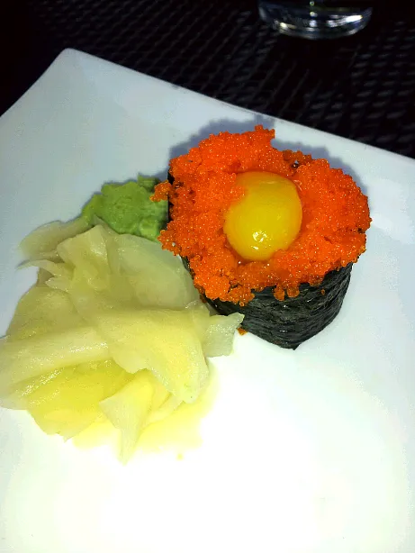 Snapdishの料理写真:Tobiko and quail egg|diane nguyenさん