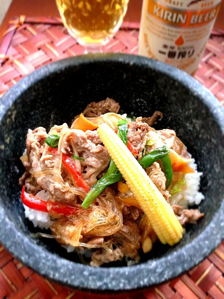 Snapdishの料理写真:Bulgogi bowl🇰🇷ﾌﾟﾙｺｷﾞどぉん for kids|🌈Ami🍻さん