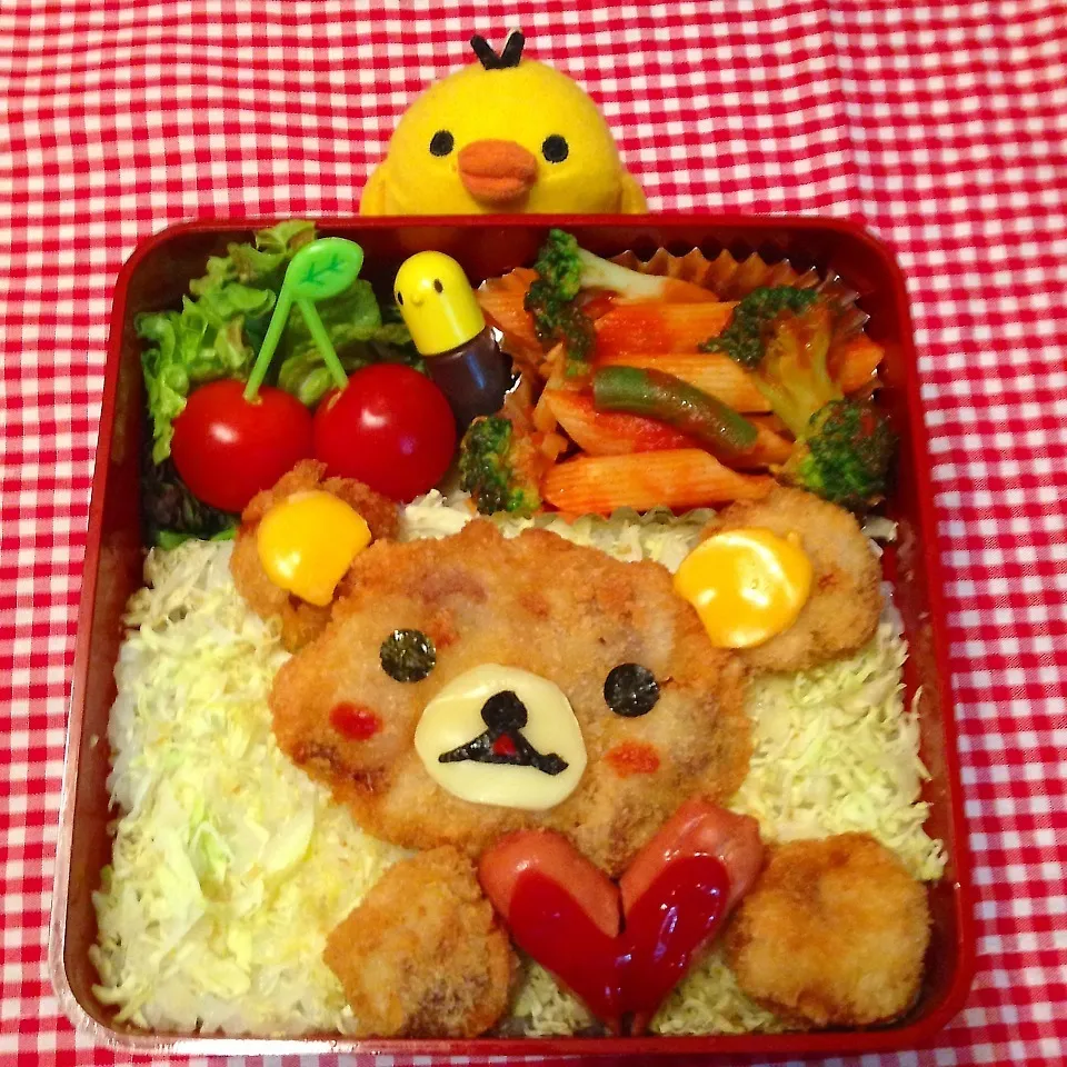 Snapdishの料理写真:リラックマのカツ丼お弁当|かんきちさん