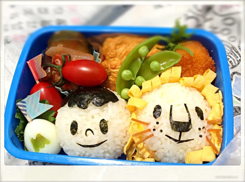 「ボクとらいおん」のおにぎり弁当|〜かもねぎポン酢食堂〜TOMOEさん