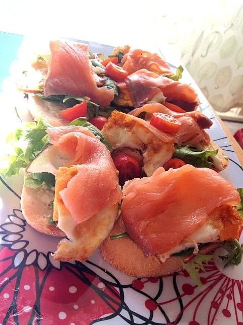 Smoked Salmon, Egg Canapé with  Tartare Sauce|noriko takiyama のりねぇですさん