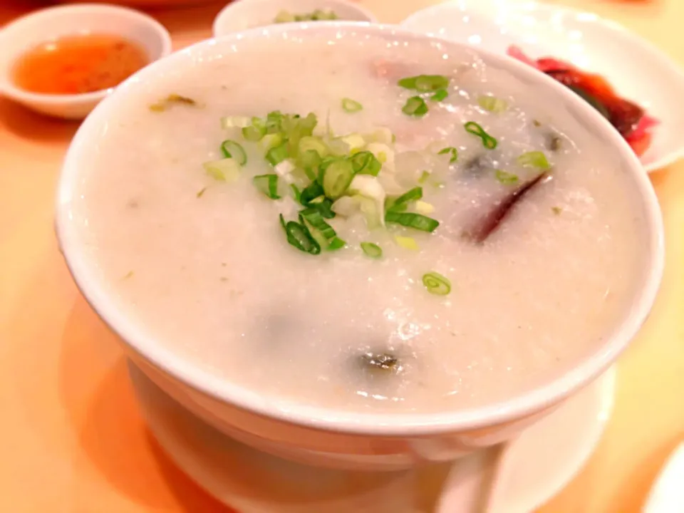 Congee with salted pork and preserved egg|Junya Tanakaさん