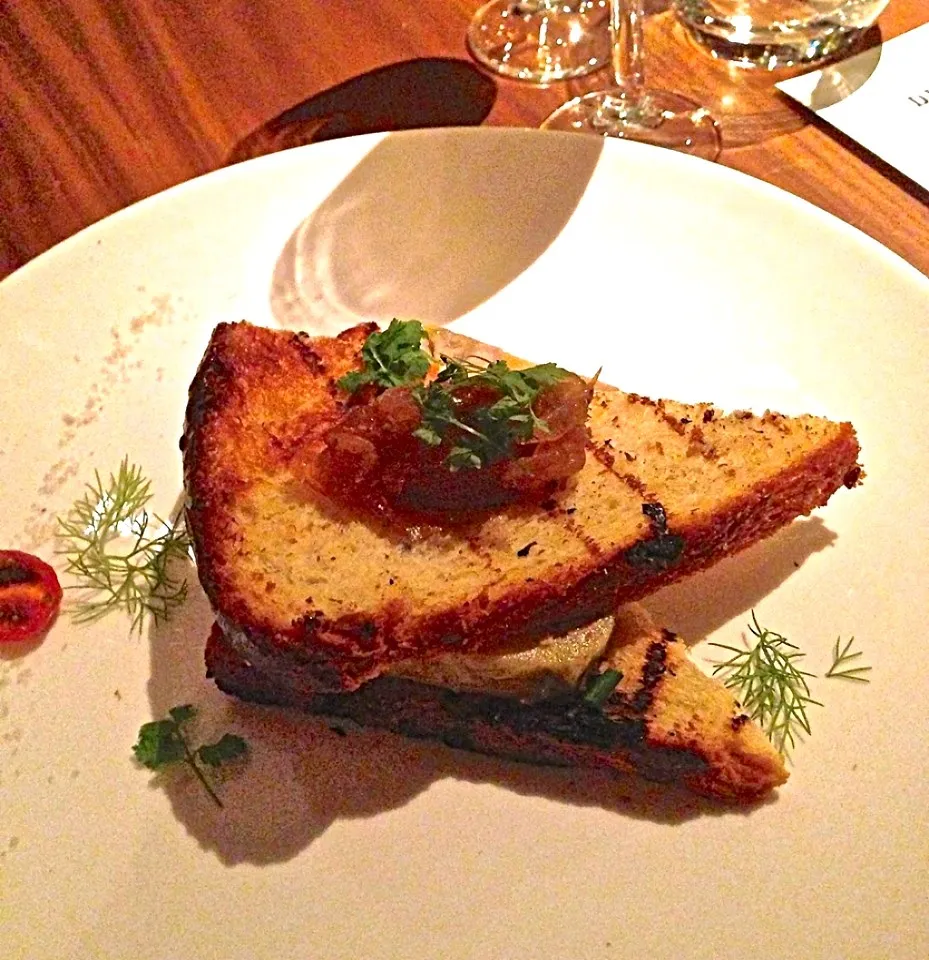 terrine de foie gras maison, served with Parisienne brioche|Mei Meiさん