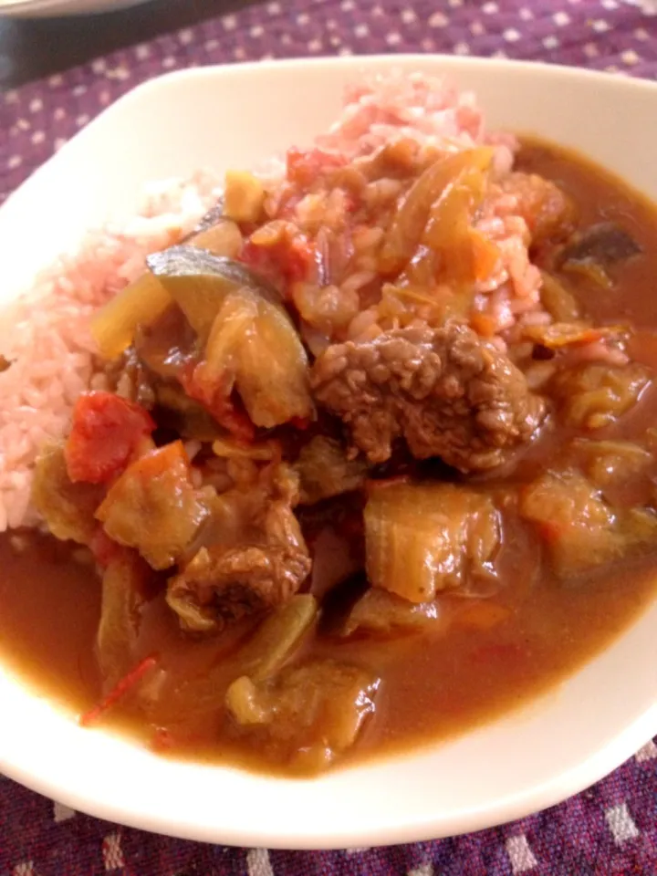 筋肉と茄子のカレー|掛谷節子さん