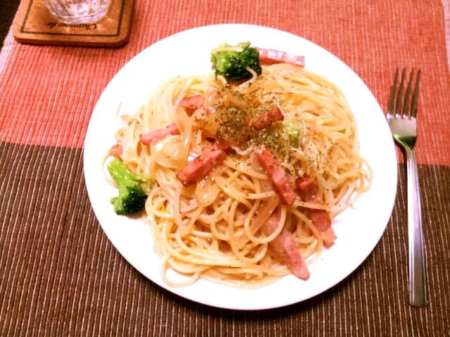 Snapdishの料理写真:スパドレで明太マヨパスタ|yuki10100さん