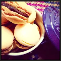 My 1st homebake french macaroons with choc hazelnut filling|Farah Diba Jamalさん