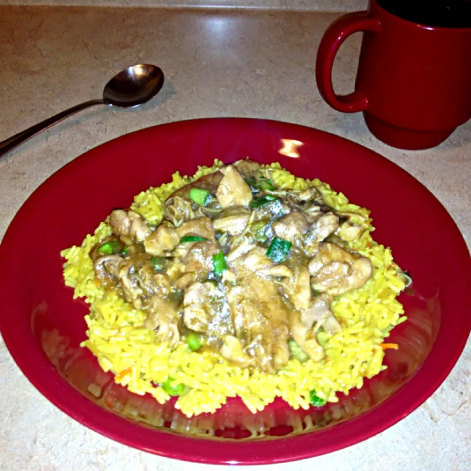 Pressure cooker Chinese chicken over veggie fried rice|Neal Groveさん