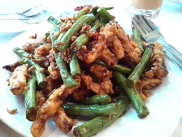 long beans, egg plant and minced meat|Yi Ning Limさん