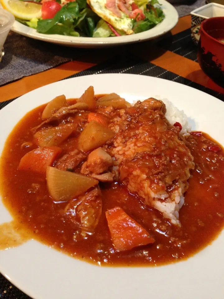 大根と地鶏のカレー|あきらさん