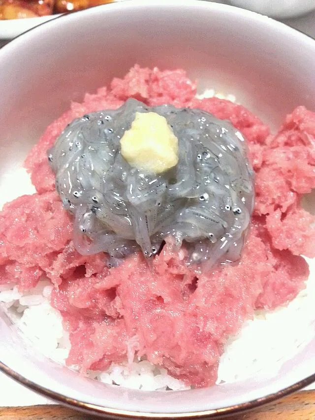 ネギトロと生しらす丼|じょうさん