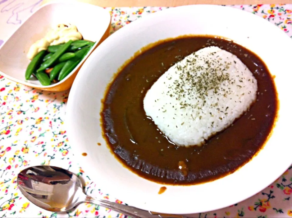 カレーライス/きぬさやの醤油マヨ|1614さん