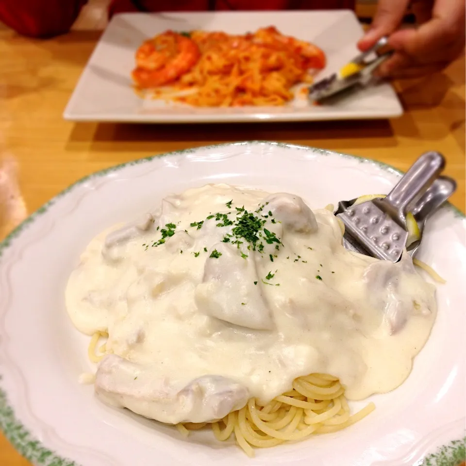 地鶏のクリームスパゲッティ。絶品！|ツナコさん