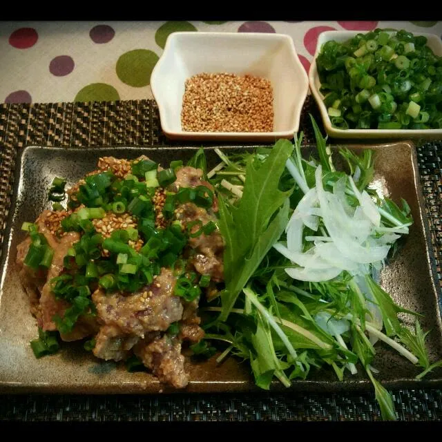 鰹の刺身のゴマだれ漬け～サラダでも、シメはお茶漬けでも☆|Rieさん