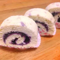 Blueberry banana swissroll