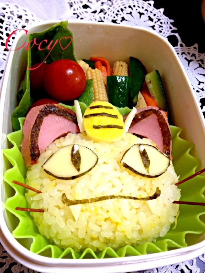 ニャース弁〜旦那さんのお弁当|♡Q♡さん