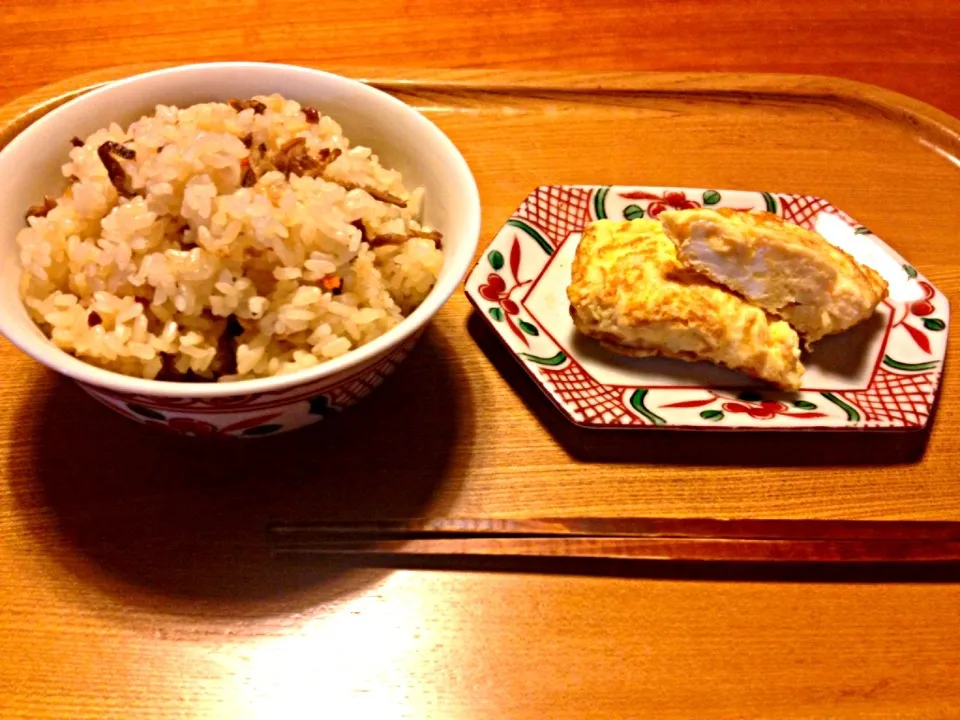 深川名物あさり飯、出し巻き卵|ゆう子さん