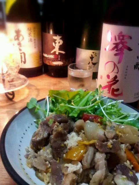 Snapdishの料理写真:豚丼の具×澤の花 純米吟醸|大地さん