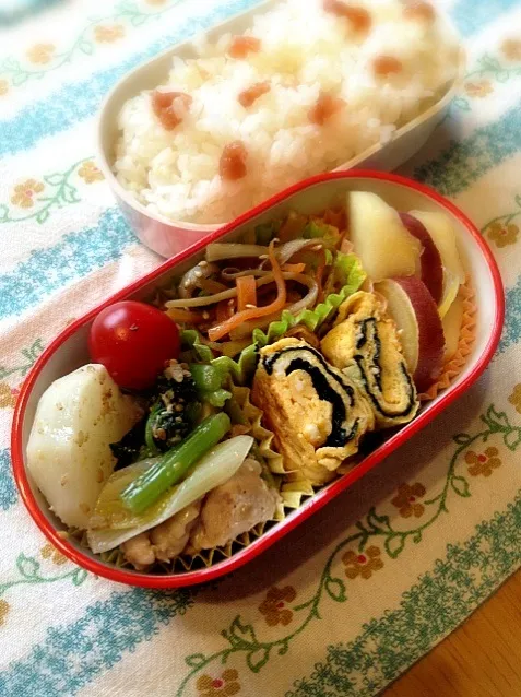 Snapdishの料理写真:鶏肉とカブのゴマ風味蒸し弁当|tomoさん