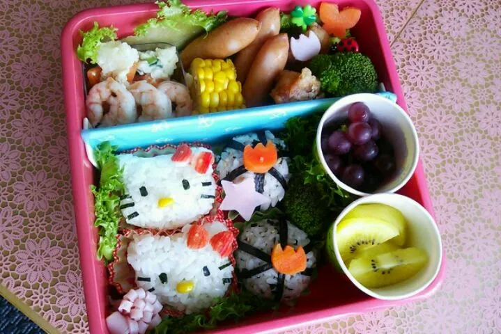 二女の初の幼稚園遠足のお弁当|こはここさん