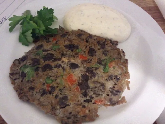 Black Bean Pancake with Dill sauce|Jennifer Ciminoさん