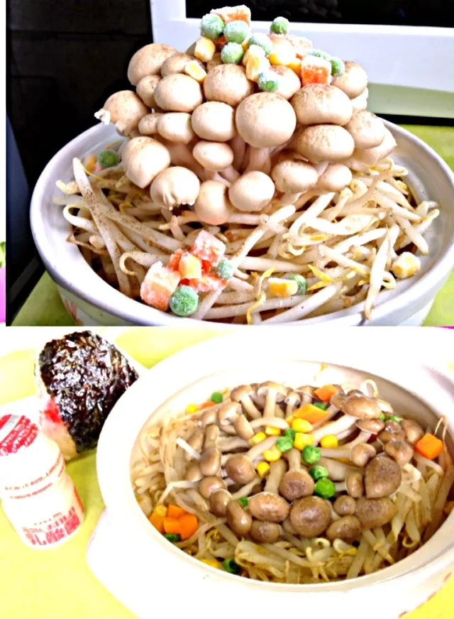 🍄キノコ＆モヤシ炒めzu〜|マニラ男さん