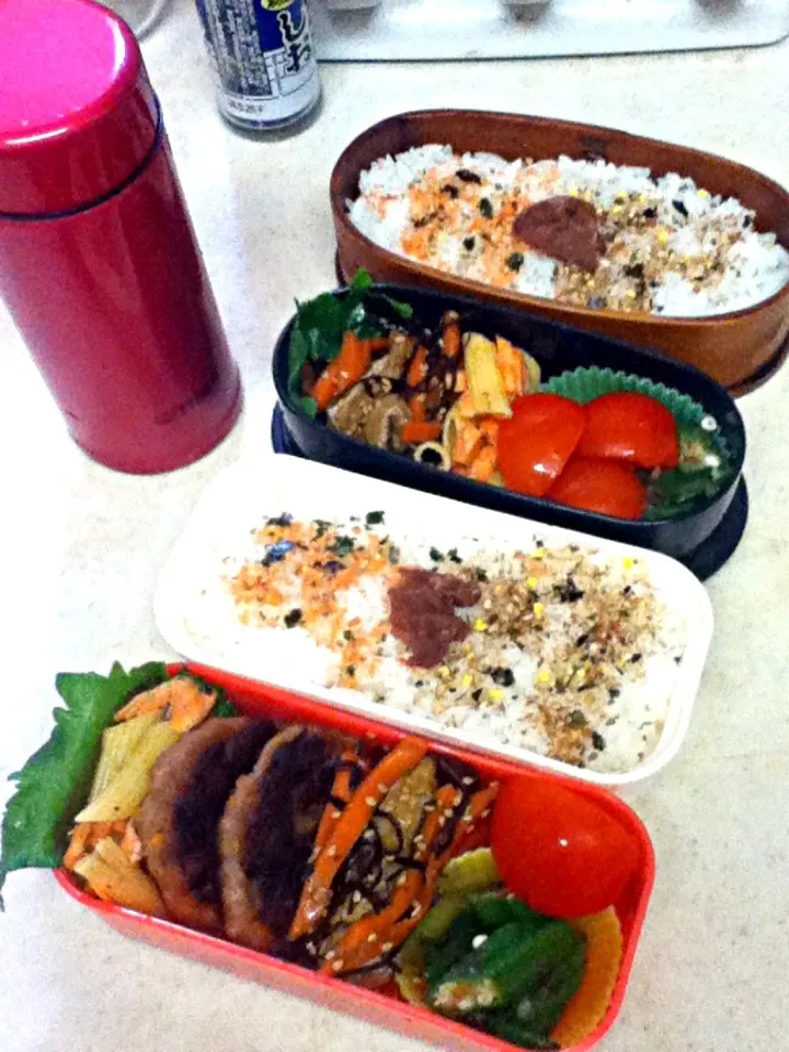 Snapdishの料理写真:今日のJK&OL弁当。 Today's lunch box.|hoppycowさん