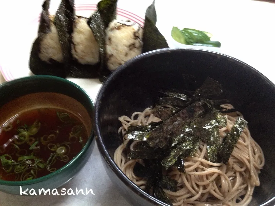 盛り蕎麦のお昼ご飯(^-^)/|かまさん