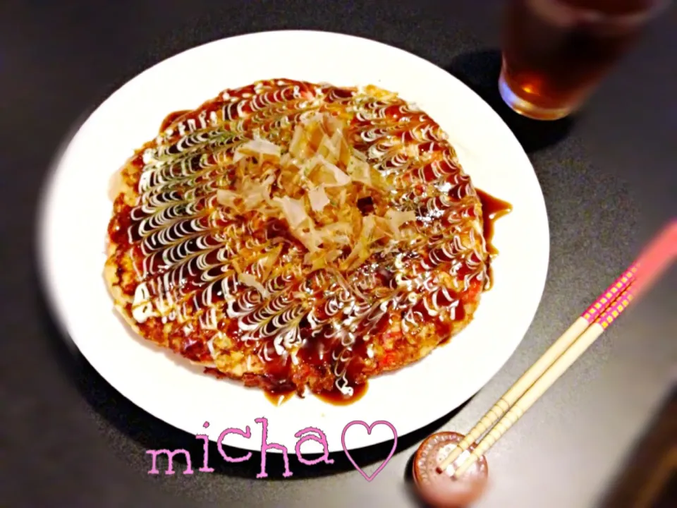 もチーズ豆腐モダン焼き♡|micha♡さん