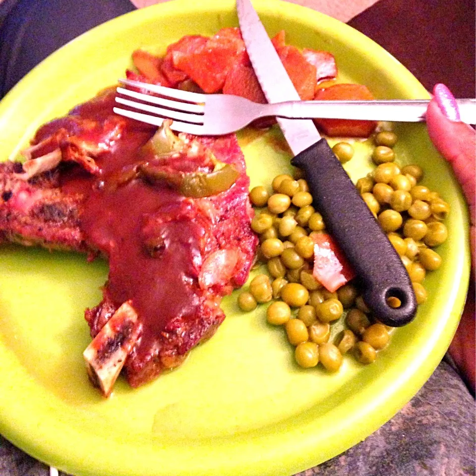 T bone steak... Peas... And yams|nickey featherさん