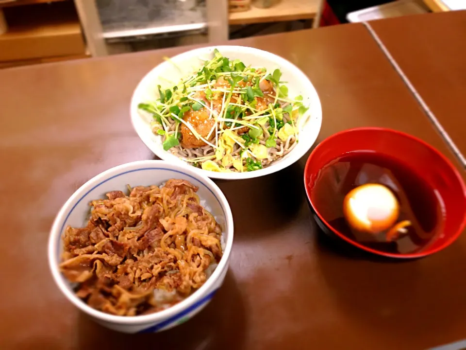 牛丼＆照り焼きざるそば|彩桜羽さん