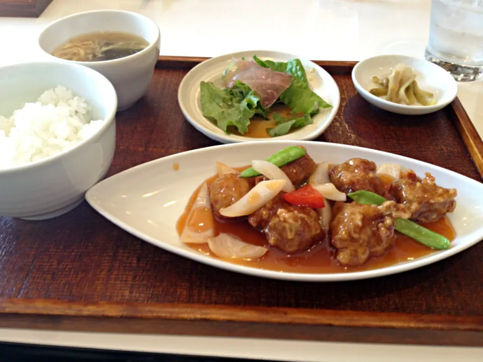 今日のお昼は中華  酢豚定食|掛谷節子さん