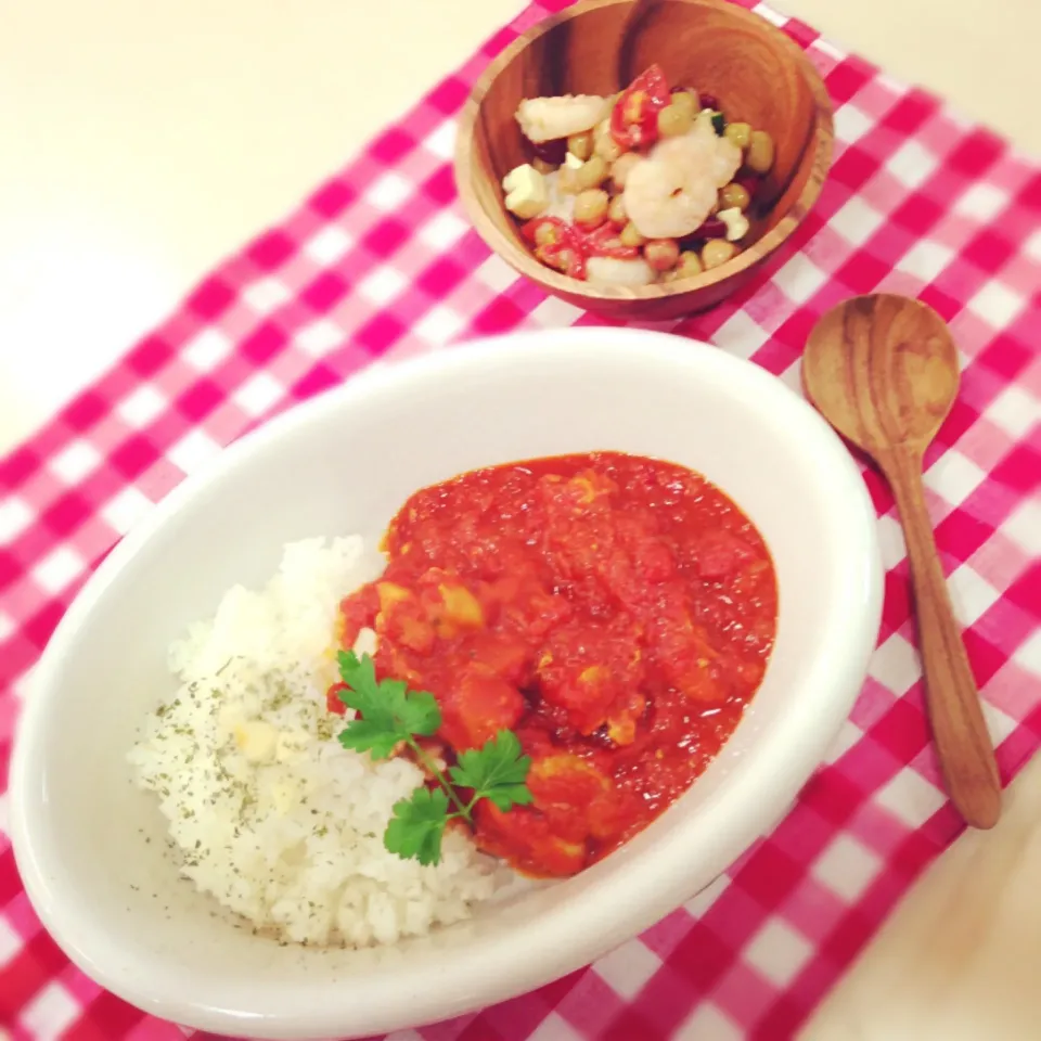 鶏肉とトマトのフレッシュカレー|のなぴさん