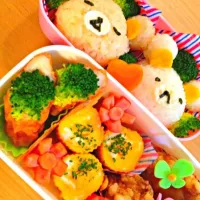 Snapdishの料理写真:子供の遠足^_^リラックマ・コリラックマ弁当|ひとみさん