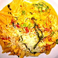 Penne pasta with pulled chicken in pink vodka sauce|Rima Chawlaさん