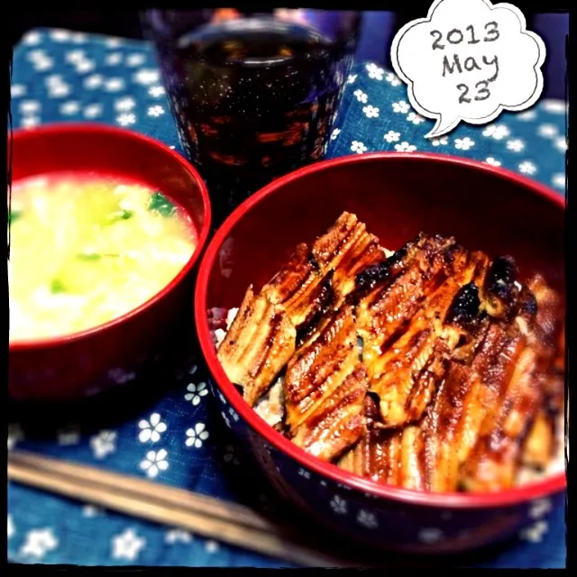 穴子丼♡小松菜と玉子のとろとろスープ|Maiさん