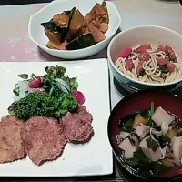 Snapdishの料理写真::ヒレカツ
:冷製パスタ
:こづゆ
:かぼちゃの煮物|まき姉さん