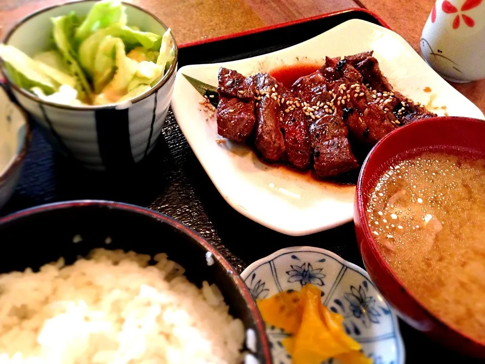 炭火焼ハラミステーキ定食850円！コスパ高い＼(^o^)／|Masahiko Narazakiさん