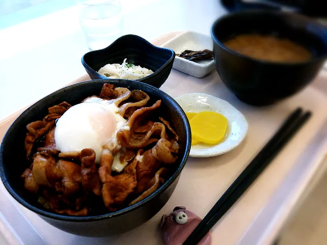 Snapdishの料理写真:大空豚しゃぶ長いも丼|トミーサクさん