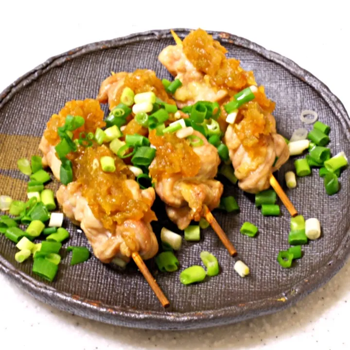 🐔鳥首肉の串焼きに、梅柚子コショウ🐔|Nao ペロンさん